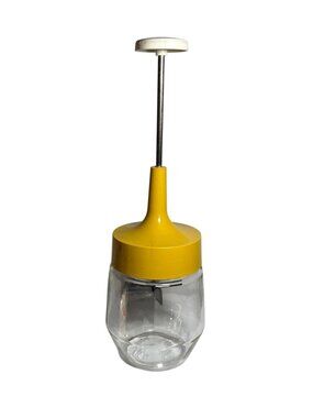 Federal Housewares Glass Food Chopper Vintage 1970’s Yellow